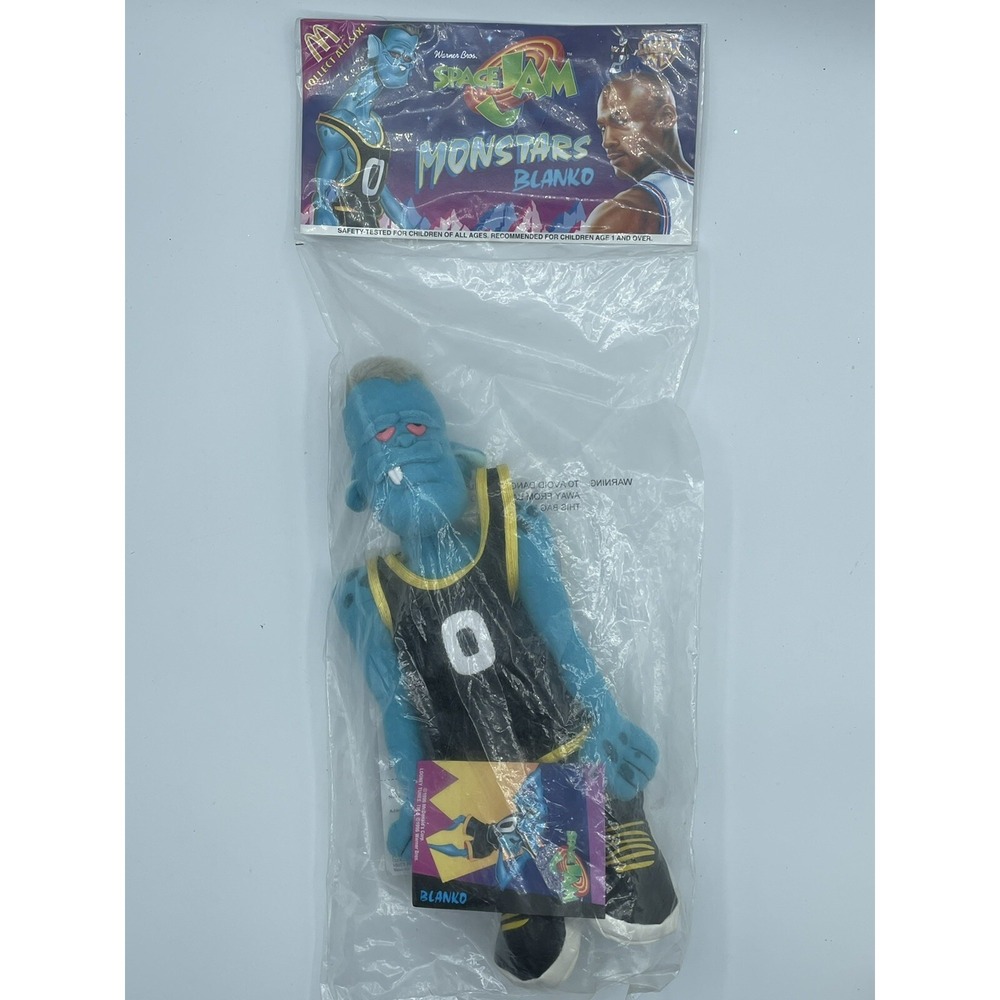1996 McDonald's SPACE JAM BLANCO MONSTER Plush Toy NEW And SEALED